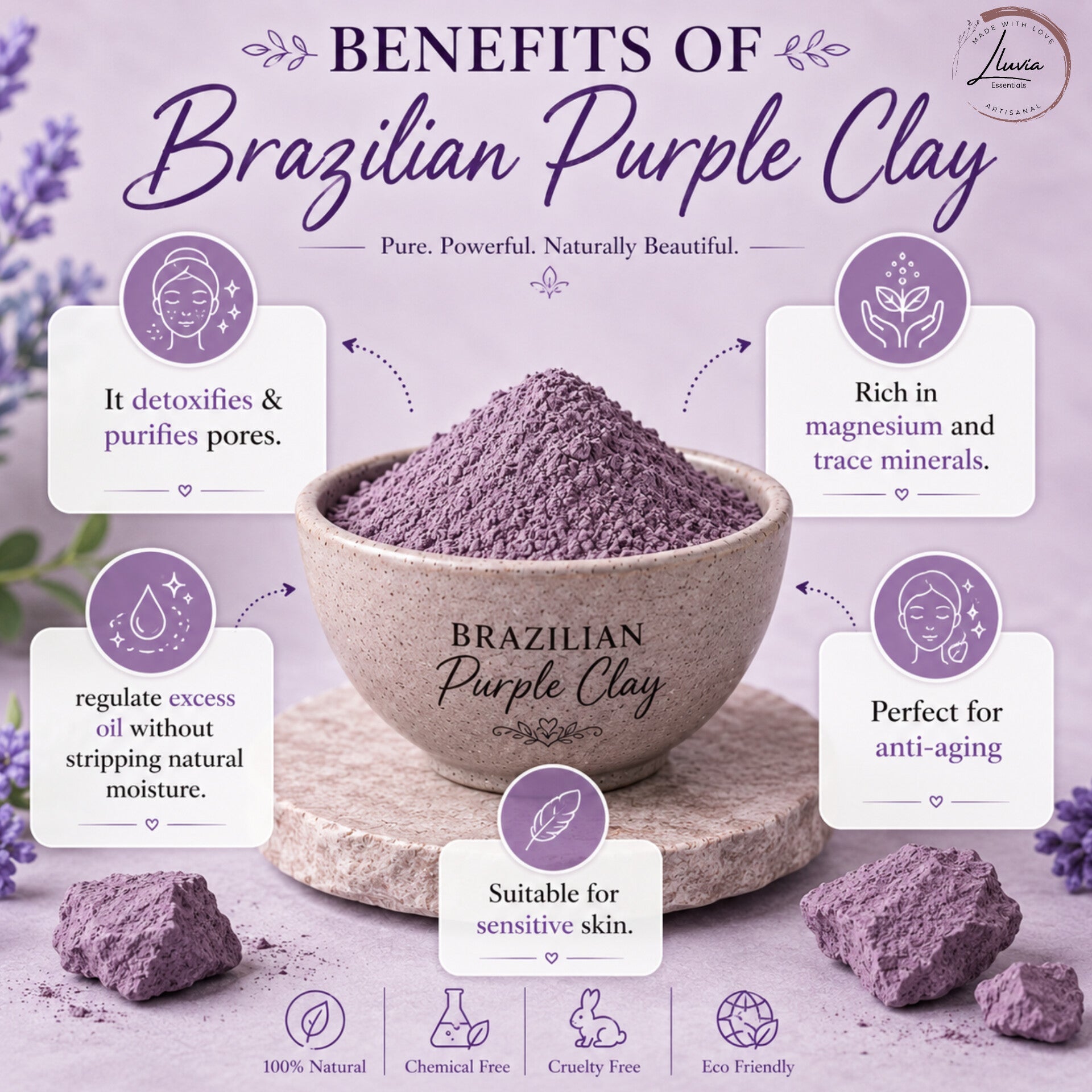 Face Pack - Brazilian Purple Clay - Skin care masks