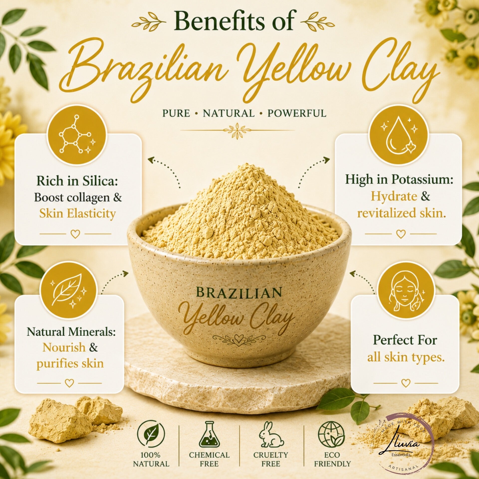 Face Pack - Brazilian Yellow Clay - Skin care masks