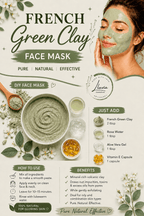 Face Pack - French Green Clay - Skin care masks