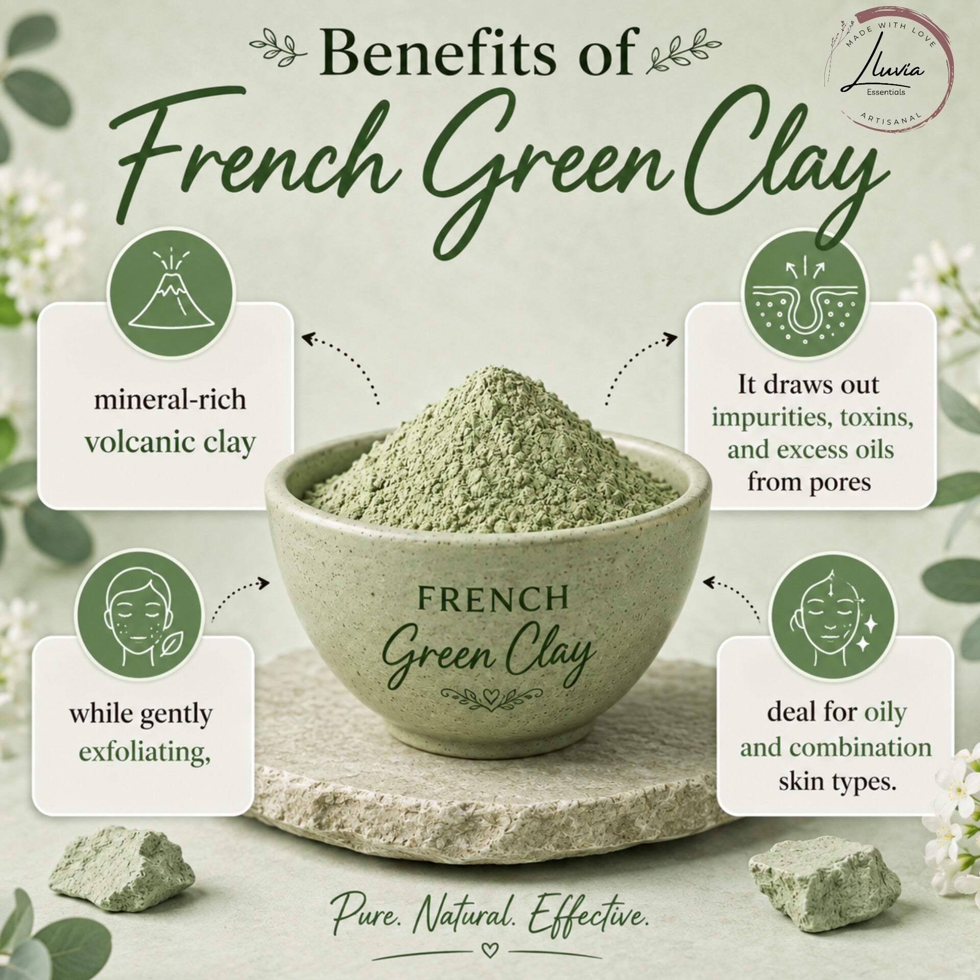 Face Pack - French Green Clay - Skin care masks