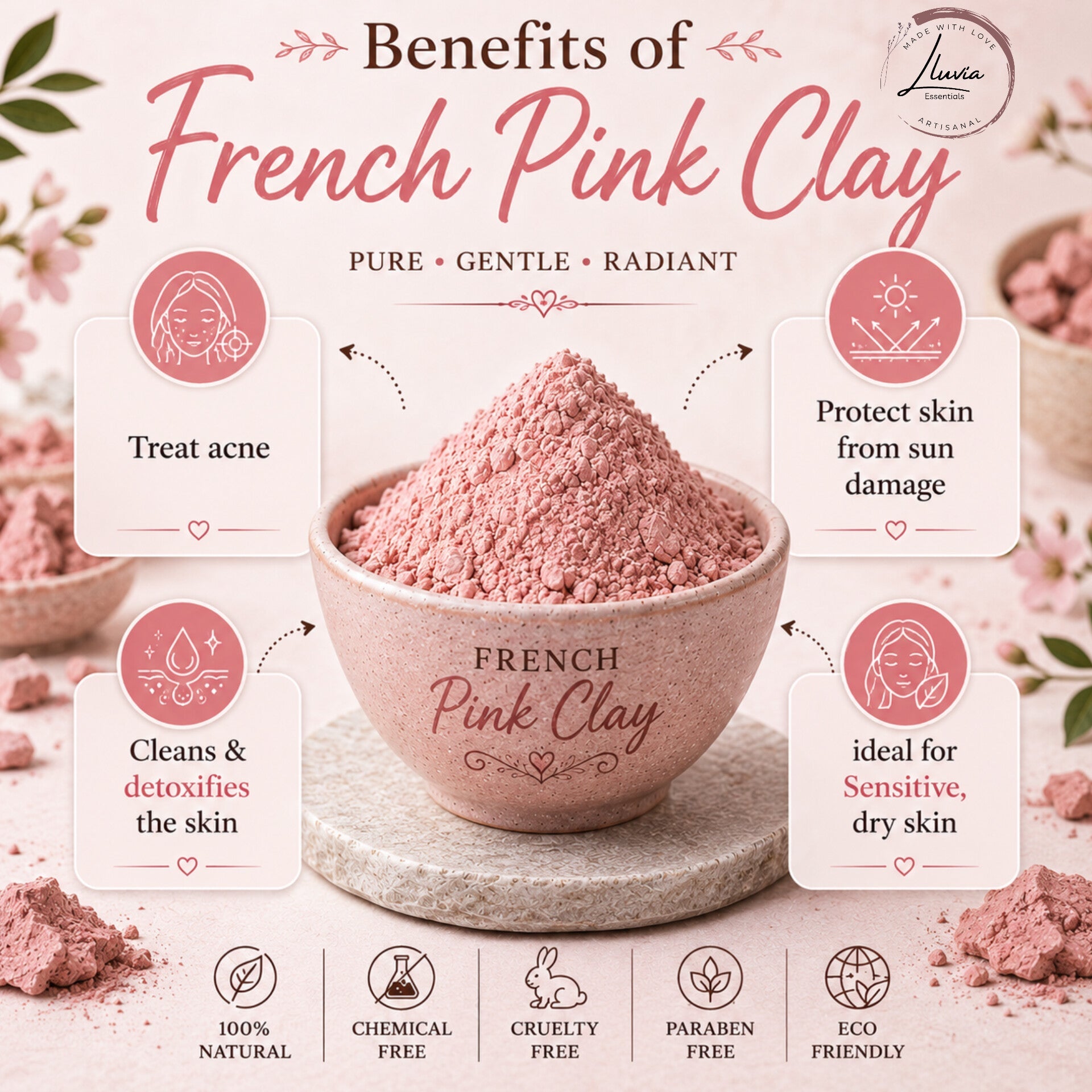 Face Pack - French Pink Clay - Skin care masks