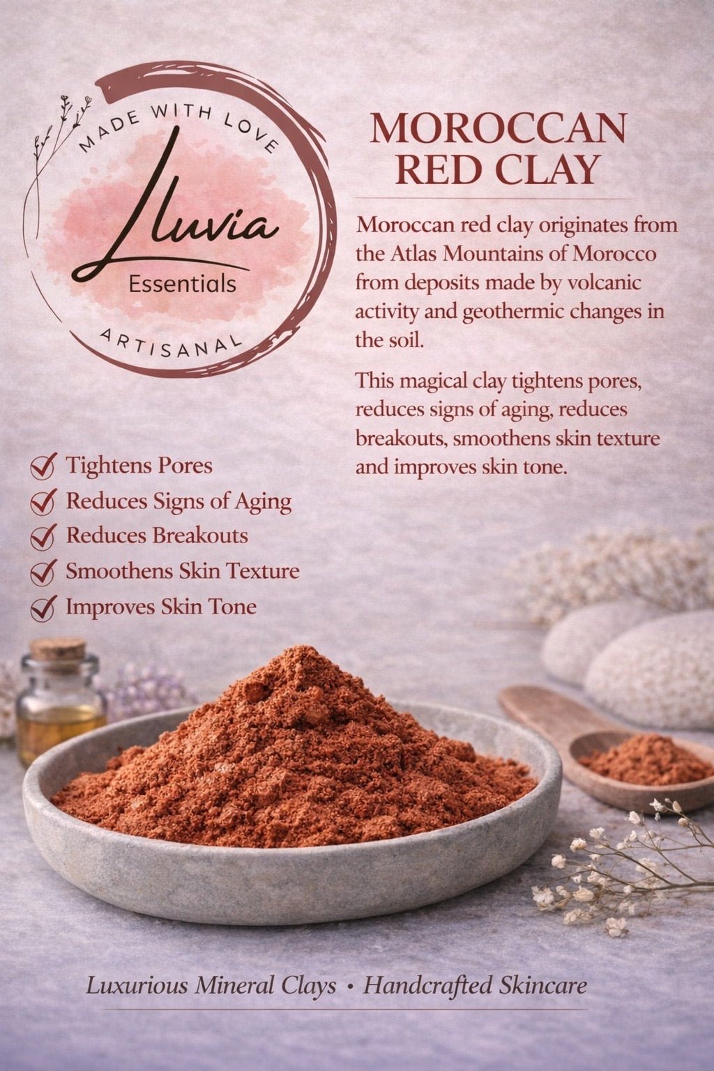 Moroccan Red Clay Soap - Artisanal Soaps and Salts