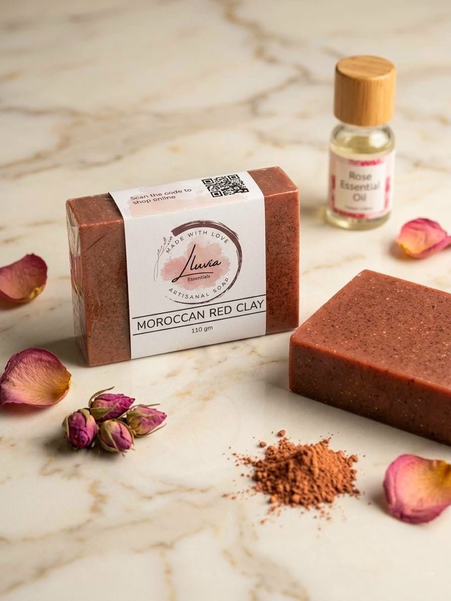 Moroccan Red Clay Soap - Artisanal Soaps and Salts