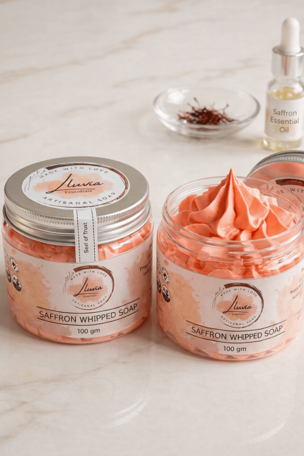 Saffron Whipped Soap - Artisanal Soaps and Salts